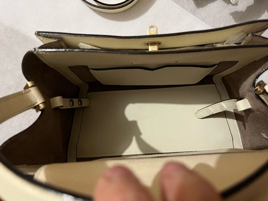 (官方已停產)valextra brera medium bag 中號 奶白色-2