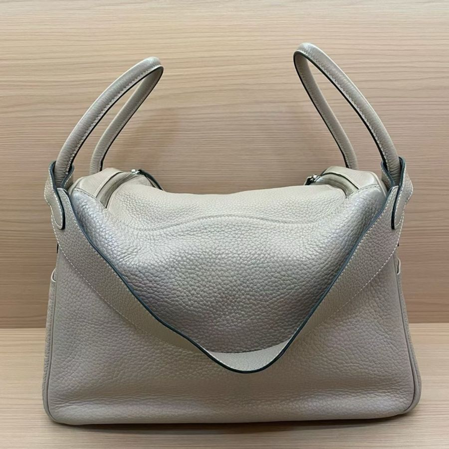 Hermes 愛馬仕 LINDY斑鳩灰 銀扣TC 34,2009年 框m 無附件-1