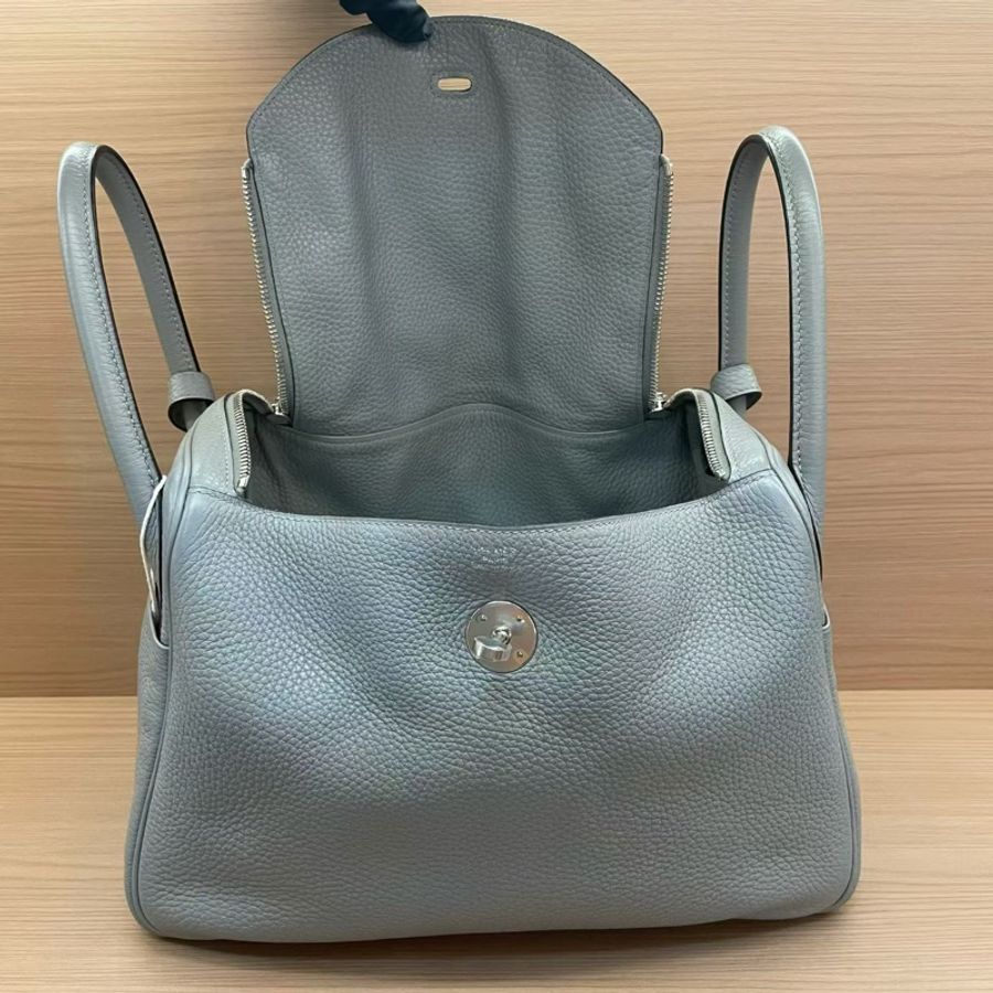 Hermes 愛馬仕 LINDY 灰色 銀扣TC 30 x刻 2016年 無附件-6