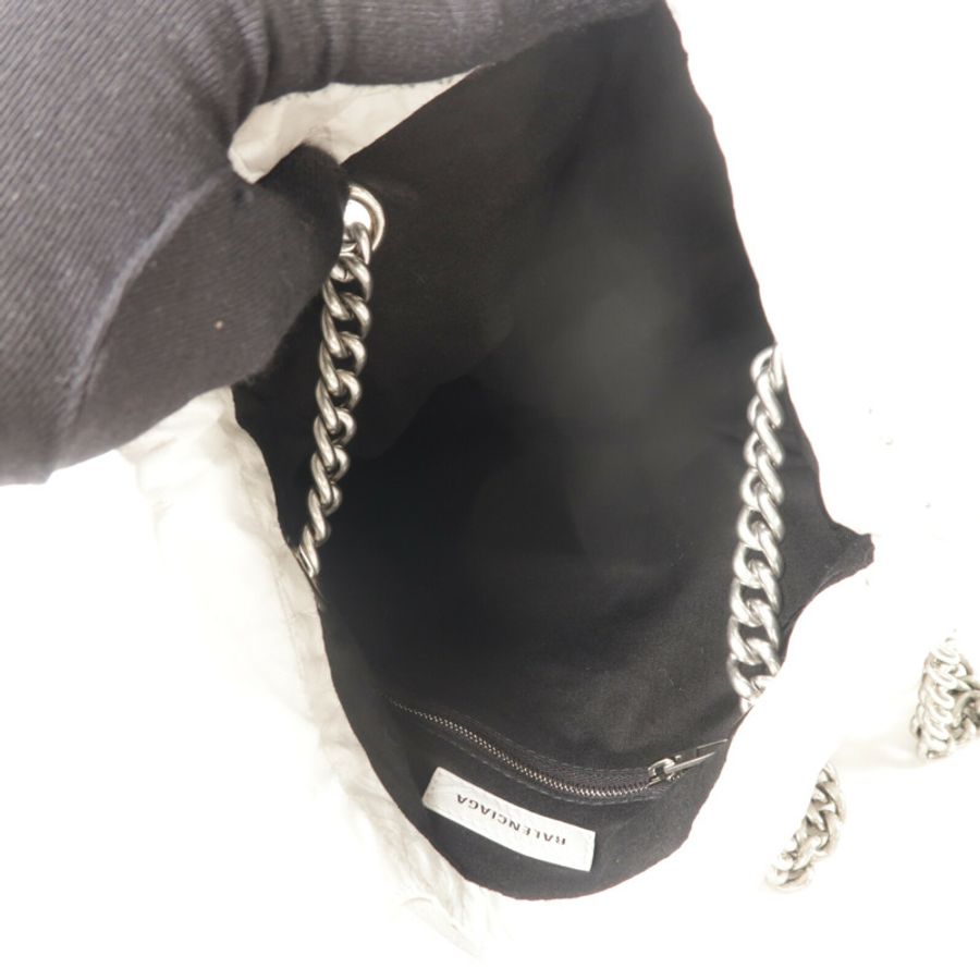 BALENCIAGA 牛皮皮革Crush Tote鏈帶肩背袋-4