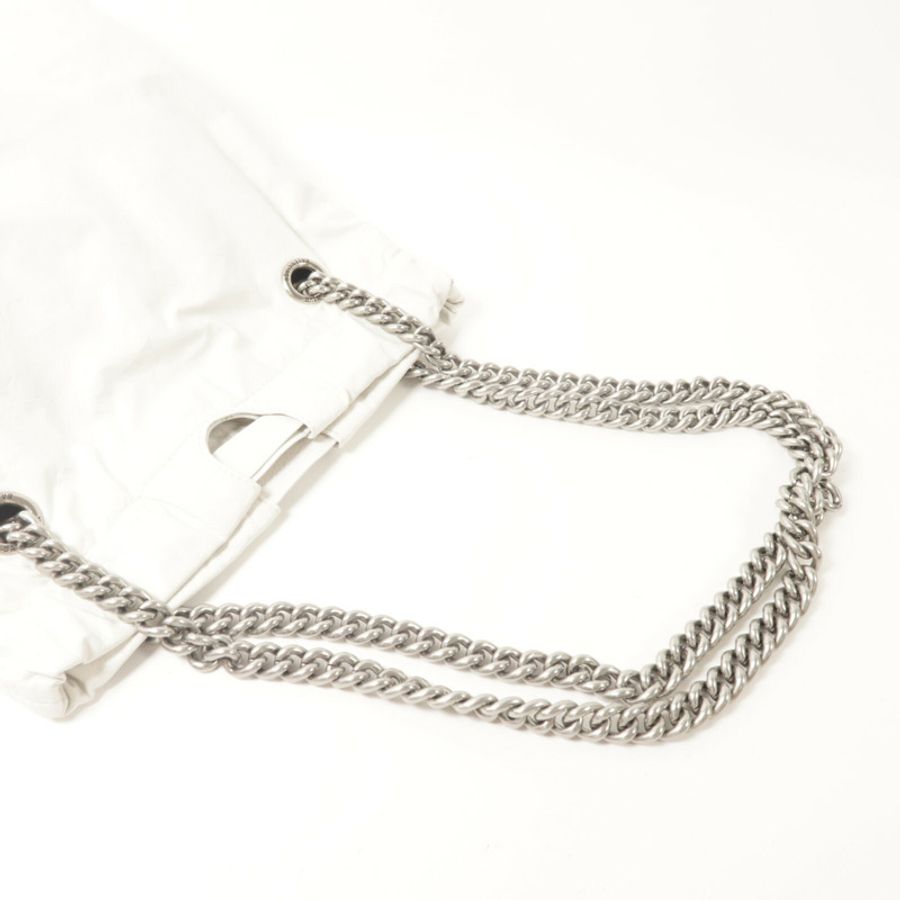 BALENCIAGA 牛皮皮革Crush Tote鏈帶肩背袋-7
