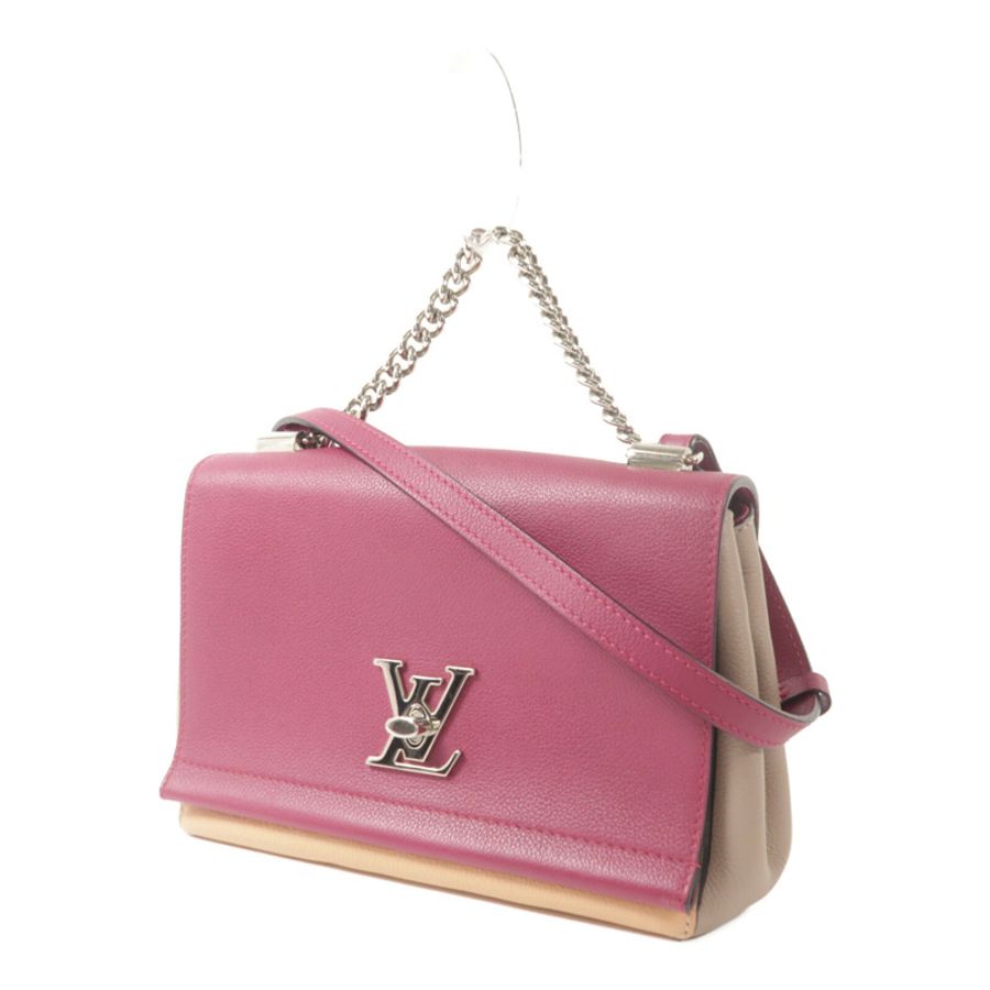 LOUIS VUITTON 牛皮皮革Lockme II BB鏈帶手挽肩背兩用袋-1