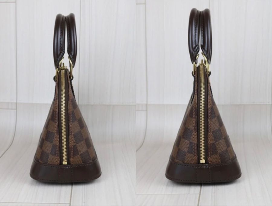 「JL精品代購」98新 Lv 棕色棋盤格貝殼包 alma BB-3