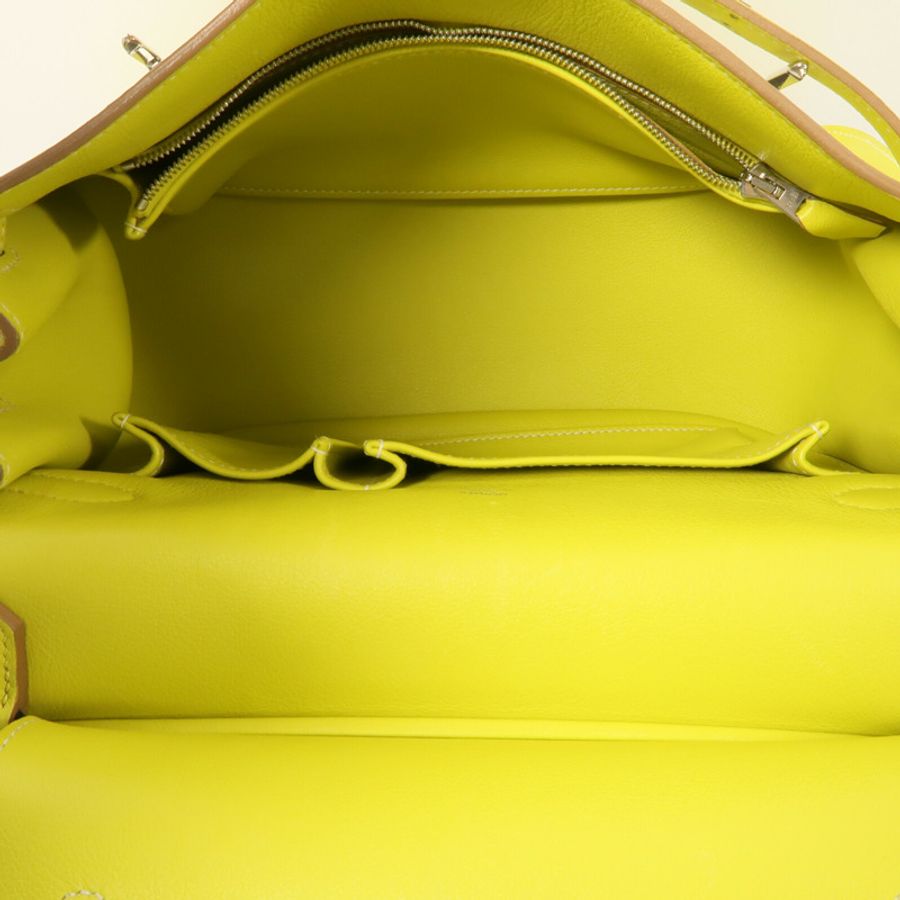 HERMES Swift皮革Jypsiere 28肩背袋Lime-4