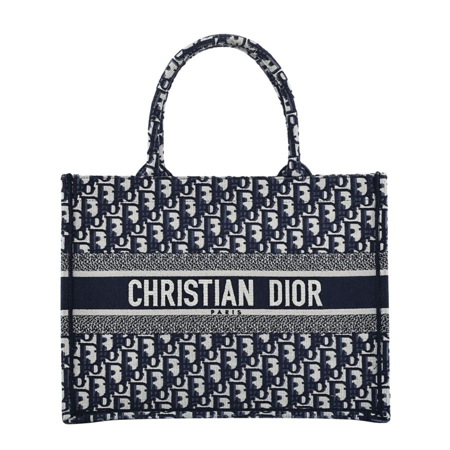 平台最低價近新激甜價✨ 迪奧 CHRISTIAN DIOR Book Tote 中型老花刺繡托特包Oblique 防塵袋/保證卡-0
