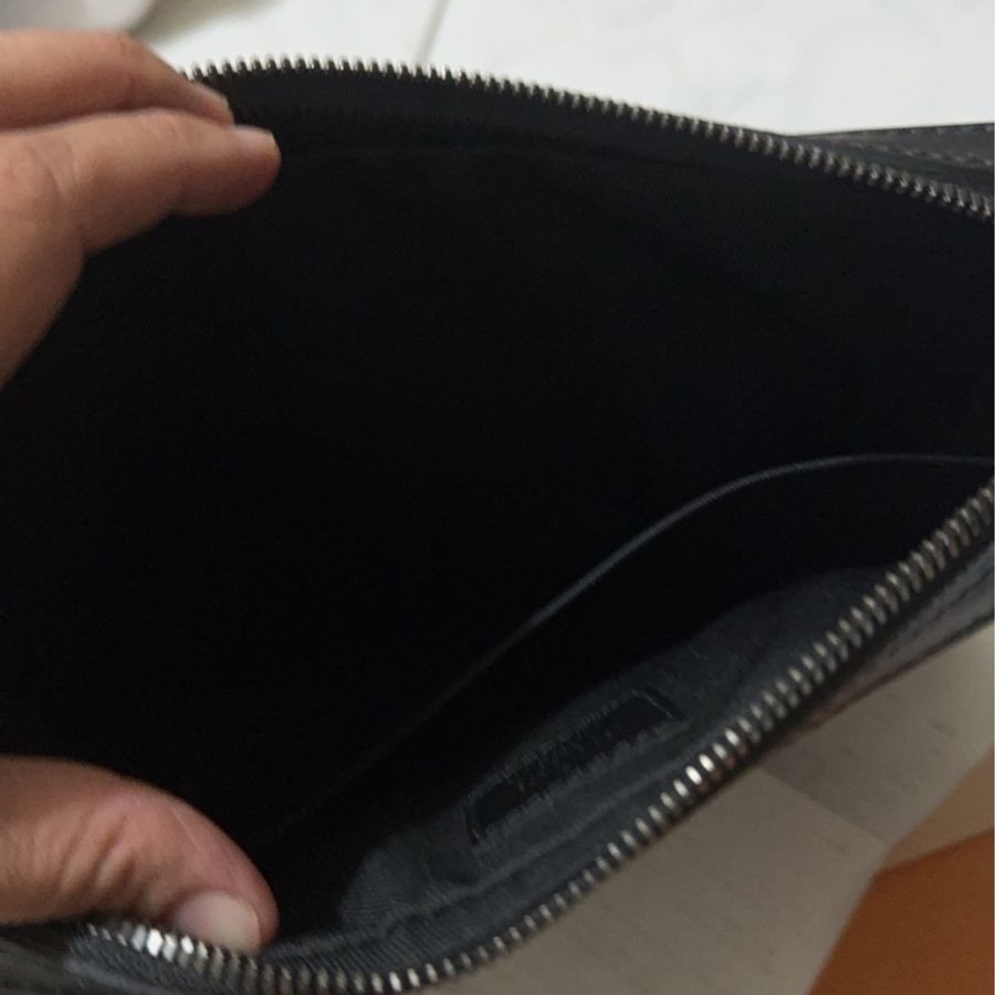 LOUIS VUITTON Trio郵差包三合一黑色PVC老花-12