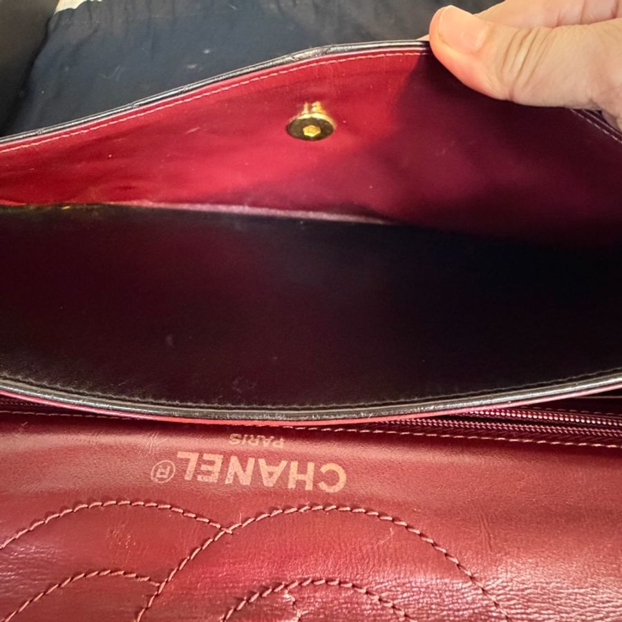 📌 絕版珍藏 | Chanel 香奈兒 Vintage 巴黎限定金銀雙釦 CF ✨ 尺寸:28*18*6-22