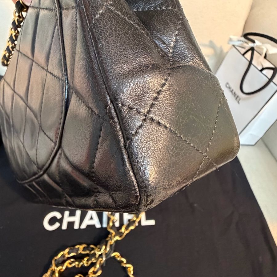 📌 絕版珍藏 | Chanel 香奈兒 Vintage 巴黎限定金銀雙釦 CF ✨ 尺寸:28*18*6-25