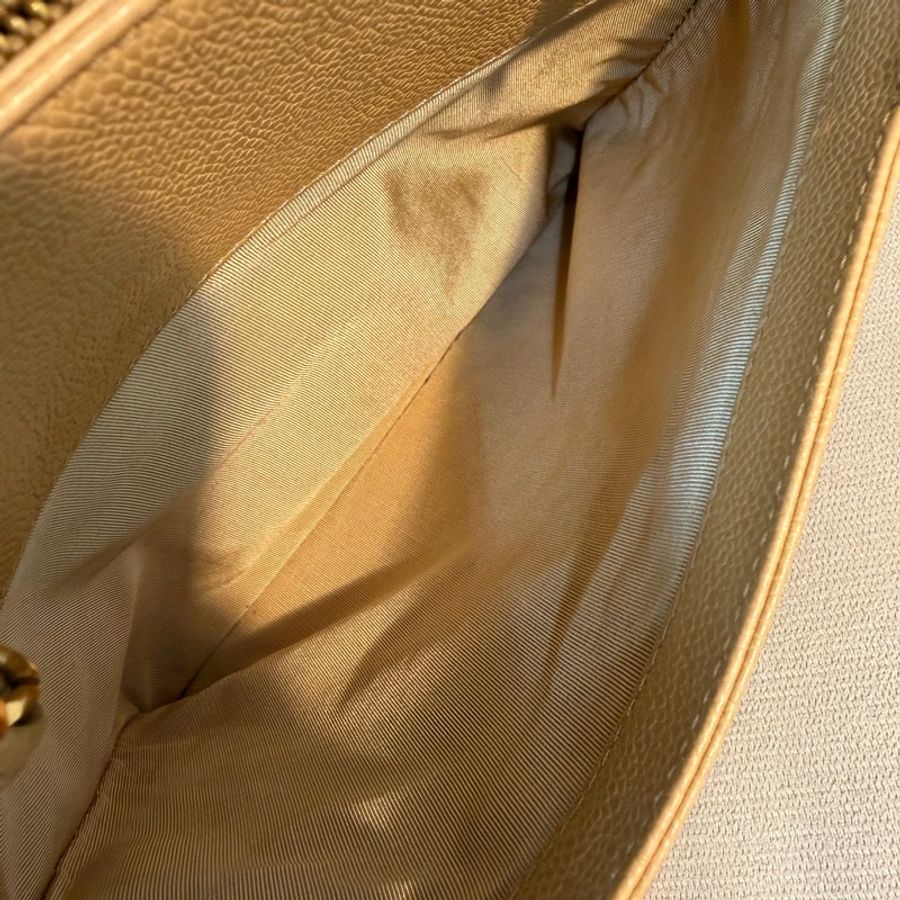 📌 絕版珍藏 | ❤️ Chanel 香奈兒 Vintage 荔枝紋打孔LOGO鏈條托特包 ✨ 30*23*8-23