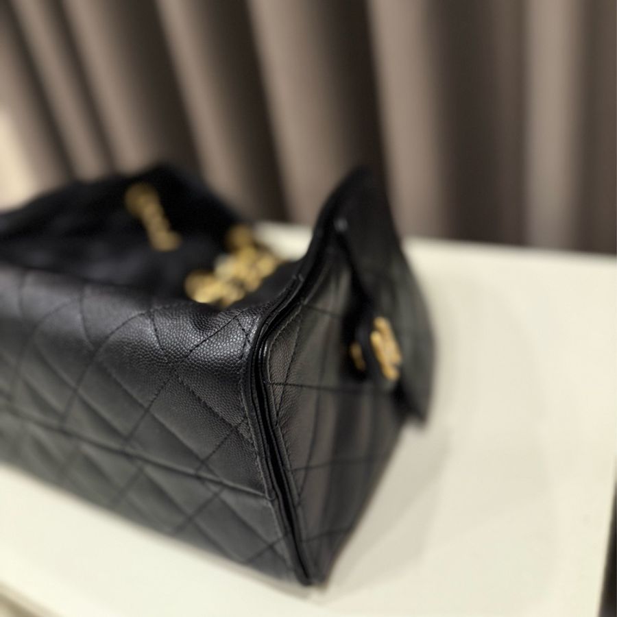 (99新美包)Chanel香奈兒 25bag 小號黑金-7