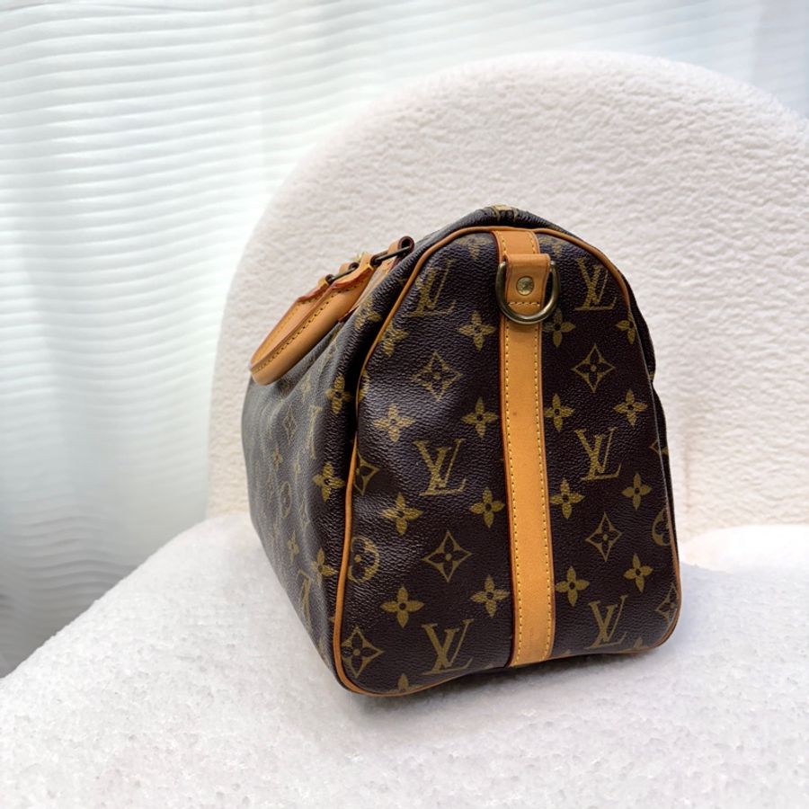 路易威登LV Speedy Bandoulière 30 原花背帶款手提斜背波士頓包 M41112-5