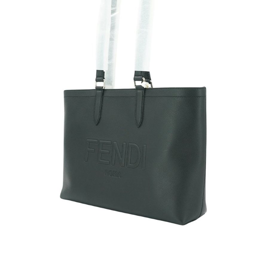 Fendi 壓紋牛皮肩背托特包(7VA629-黑)-2