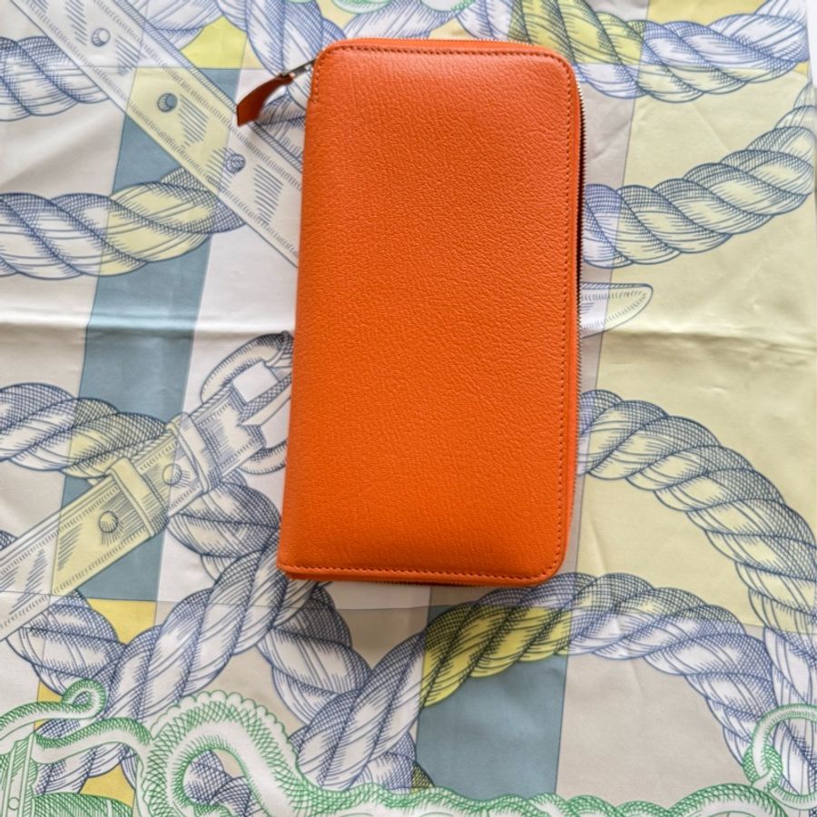 Hermes 長夾AZAP 色號93 愛馬仕橘-0
