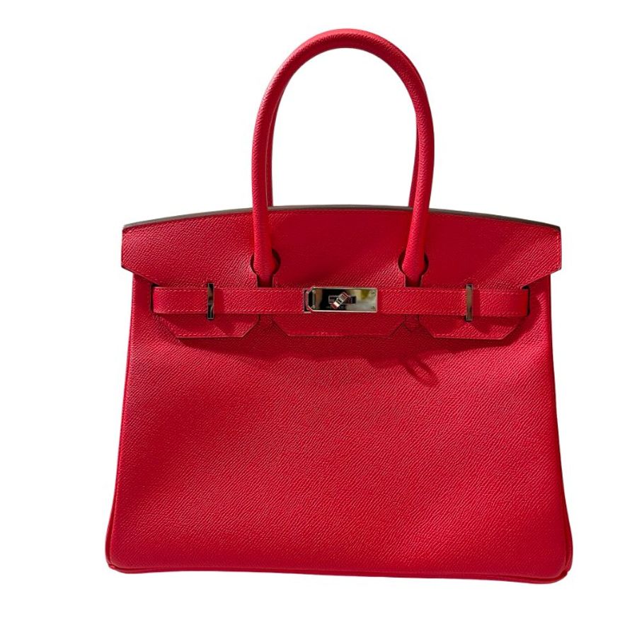 Used HERMÈS Epsom leather Birkin 30 Handbag Pink PHW-0