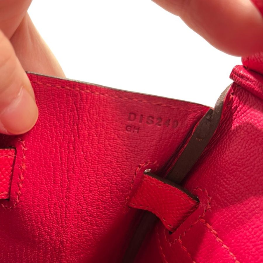 Used HERMÈS Epsom leather Birkin 30 Handbag Pink PHW-7