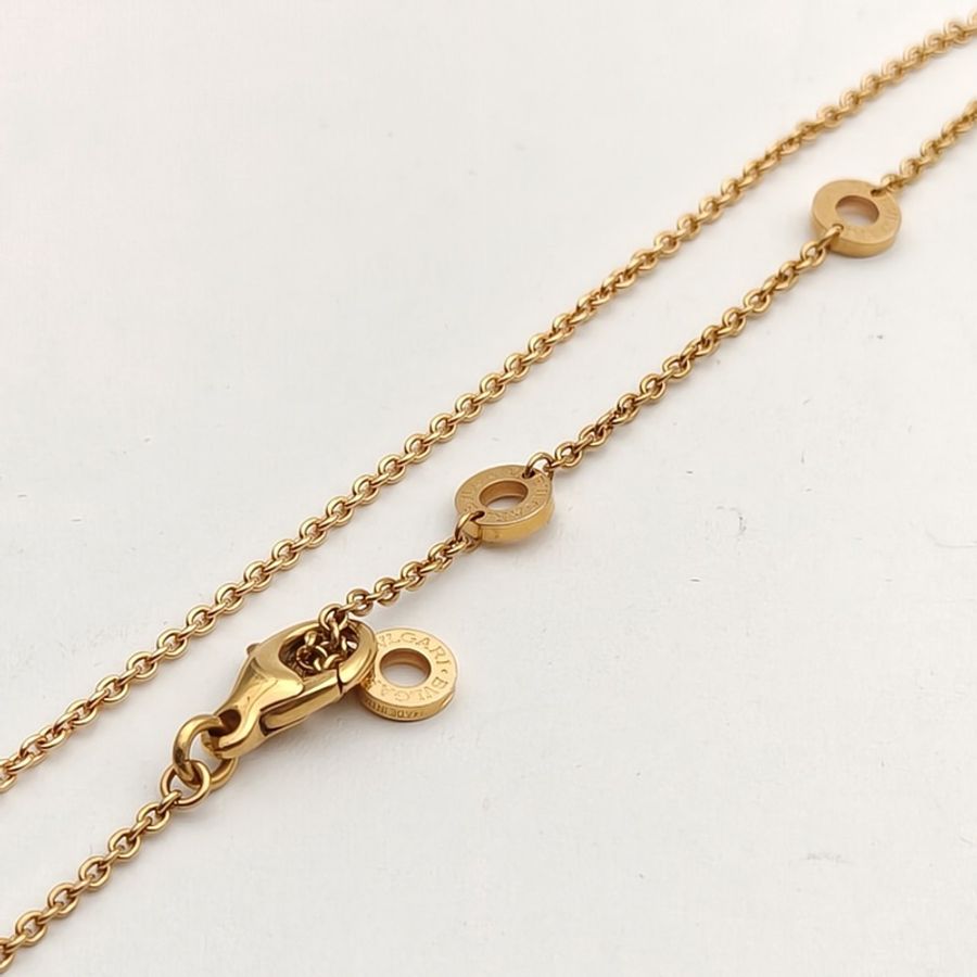 BVLGARI B.ZERO1彈簧項鏈三環扣18K玫瑰金/黑陶瓷-3
