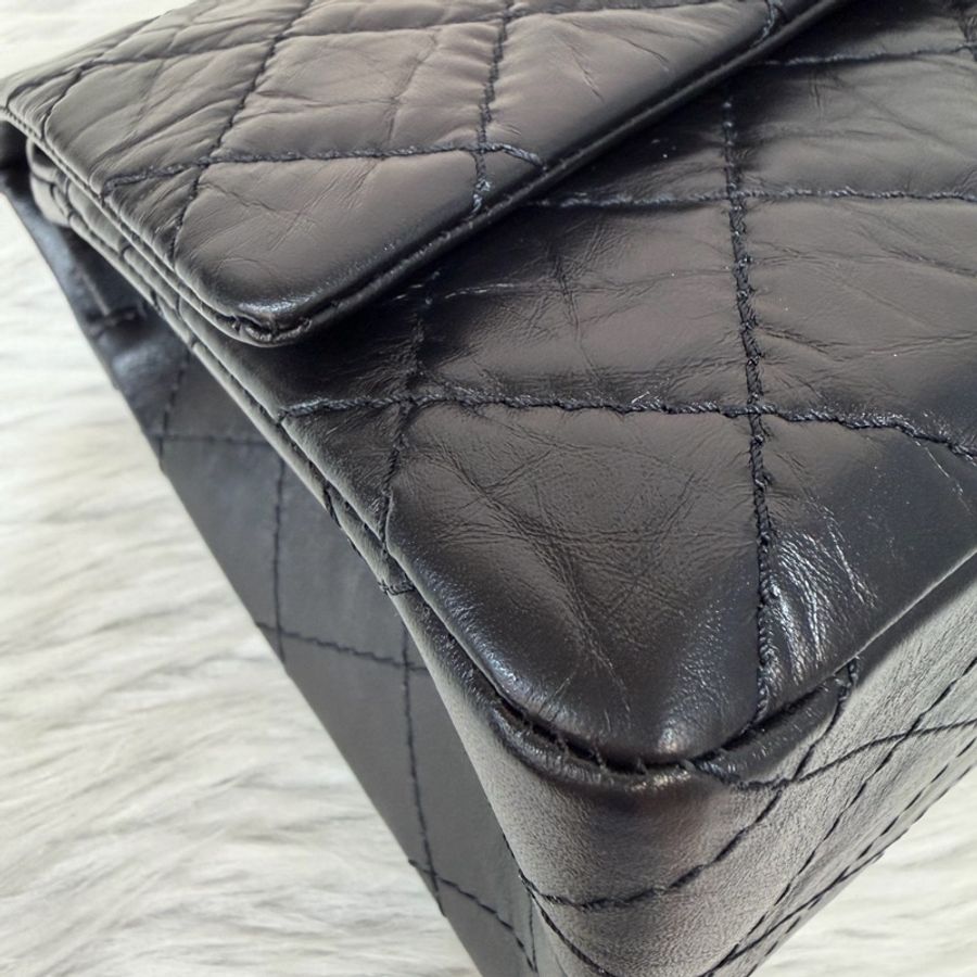 CHANEL A37587 黑色 牛皮 金鍊 28 coco 2.55 226 肩背包 斜背包-6