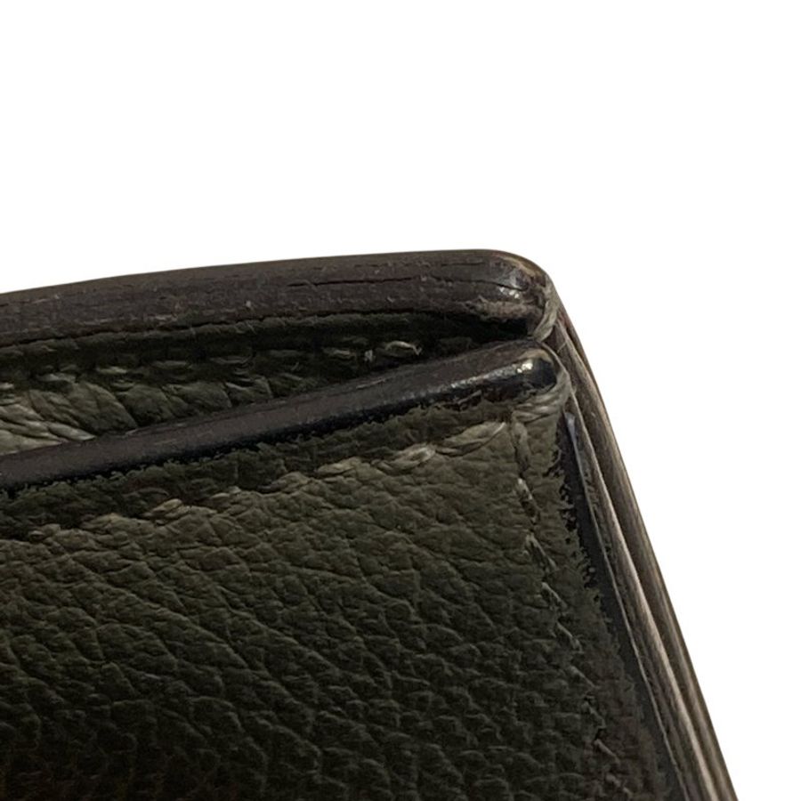 HERMES 愛馬仕 Citizen Twill Compact 絲巾短夾 皮革 絲綢 短夾 灰色-11
