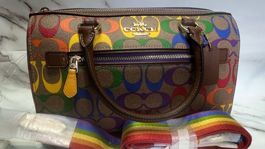Coach color logo Boston bag-3