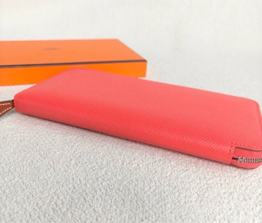 幾乎全新|愛馬仕 Hermès Silk’In 長夾|粉色 Epsom 皮|Y刻|附盒-6