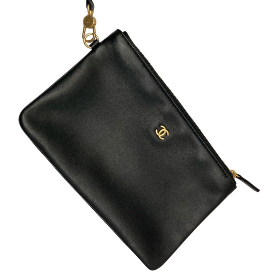 CHANEL 香奈兒 AS3257 Deauville Tote 小牛皮 托特包 黑色 金釦-13