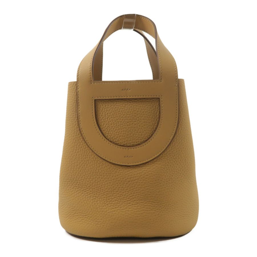HERMES Clemence皮革In The Loop 18手挽袋Biscuit-1