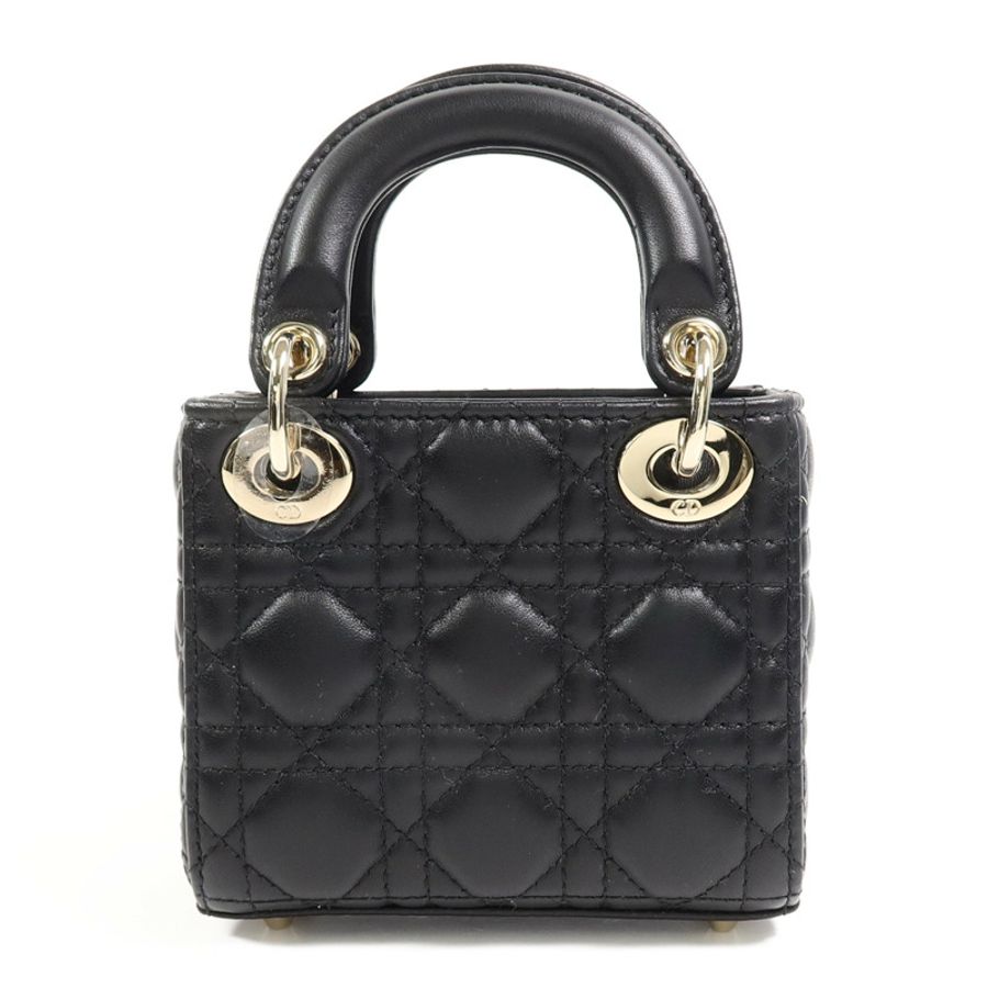 Dior 羊皮皮革Lady Dior Micro手挽肩背兩用袋-1