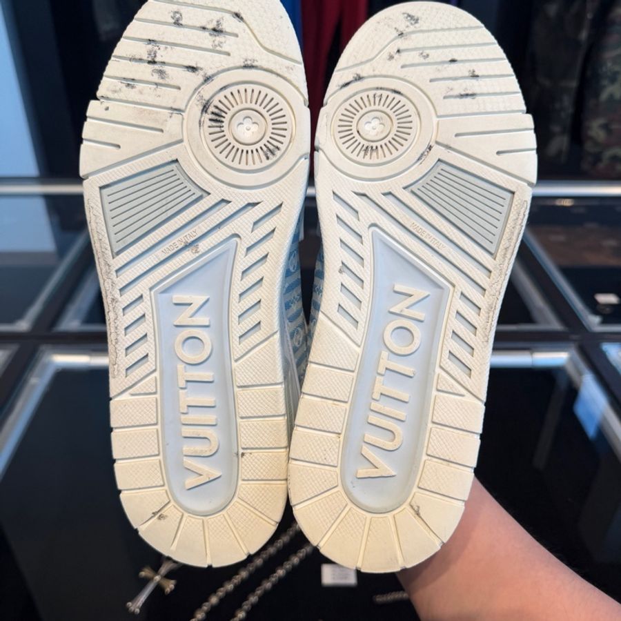 Louis Vuitton Trainer 帆布白藍條紋-3