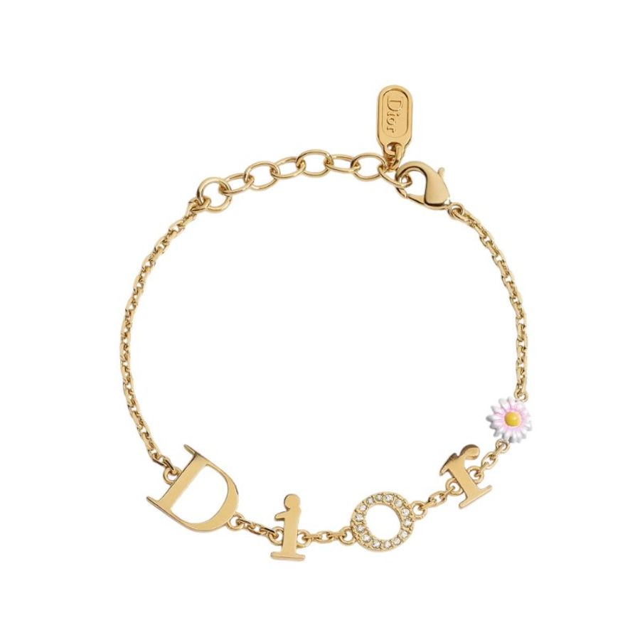 【Dior 迪奧】Mini Daisy DIOR標誌 水晶 雛菊 手鍊 B3298WOMLQ_01X-0