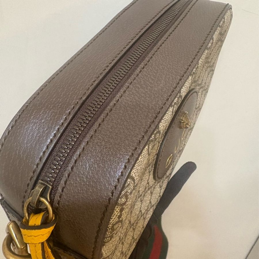 Gucci 虎頭🐯相機包 綠紅綠背帶-7
