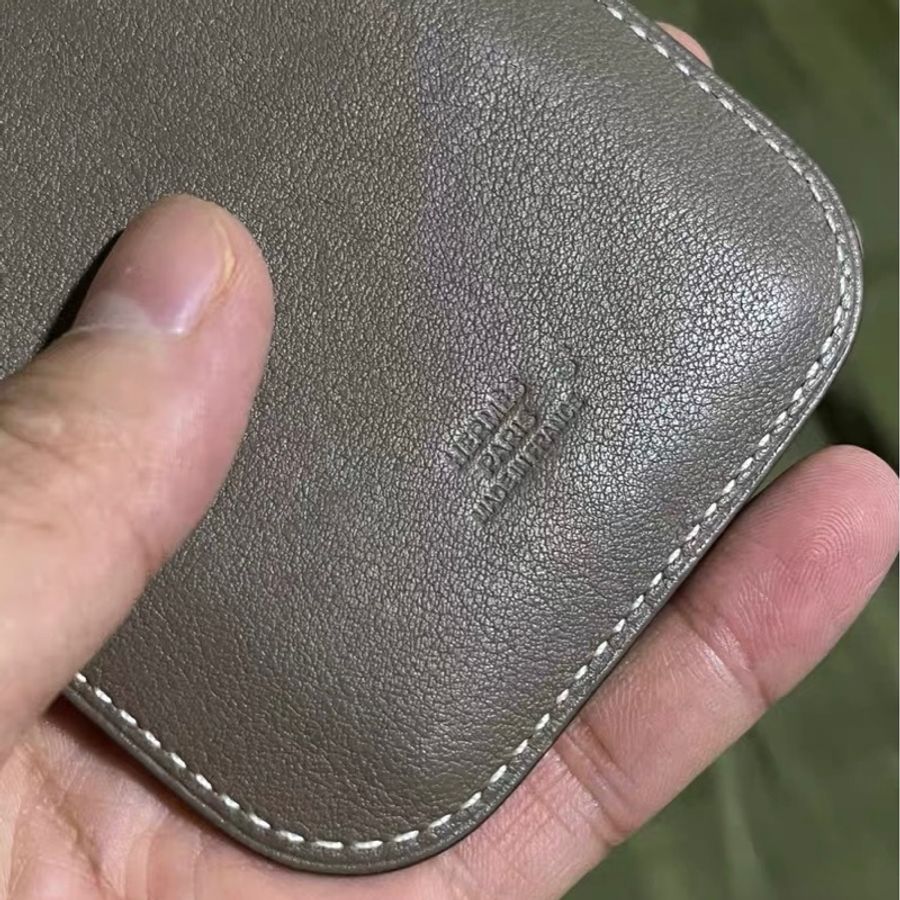 Hermès 愛馬仕 大象灰小卡包/手機卡套 S刻 輕微使用痕跡-4