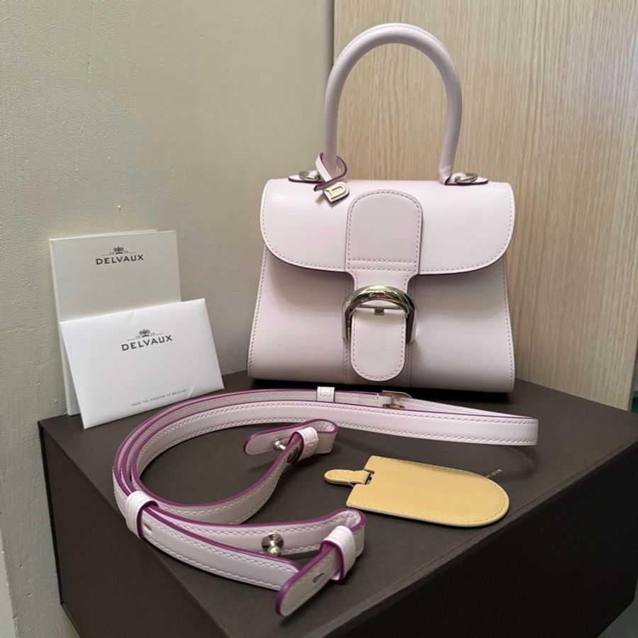 (Full set, unused) Delvaux Brillant Mini in Silk Lavender Colour PM (New Sellier)-0