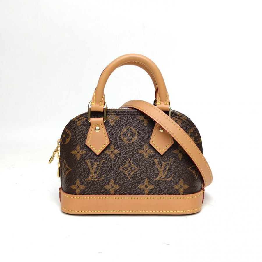 LOUIS VUITTON ALMA貝殼包NANO18老花PVC晶片老花肩背包-0