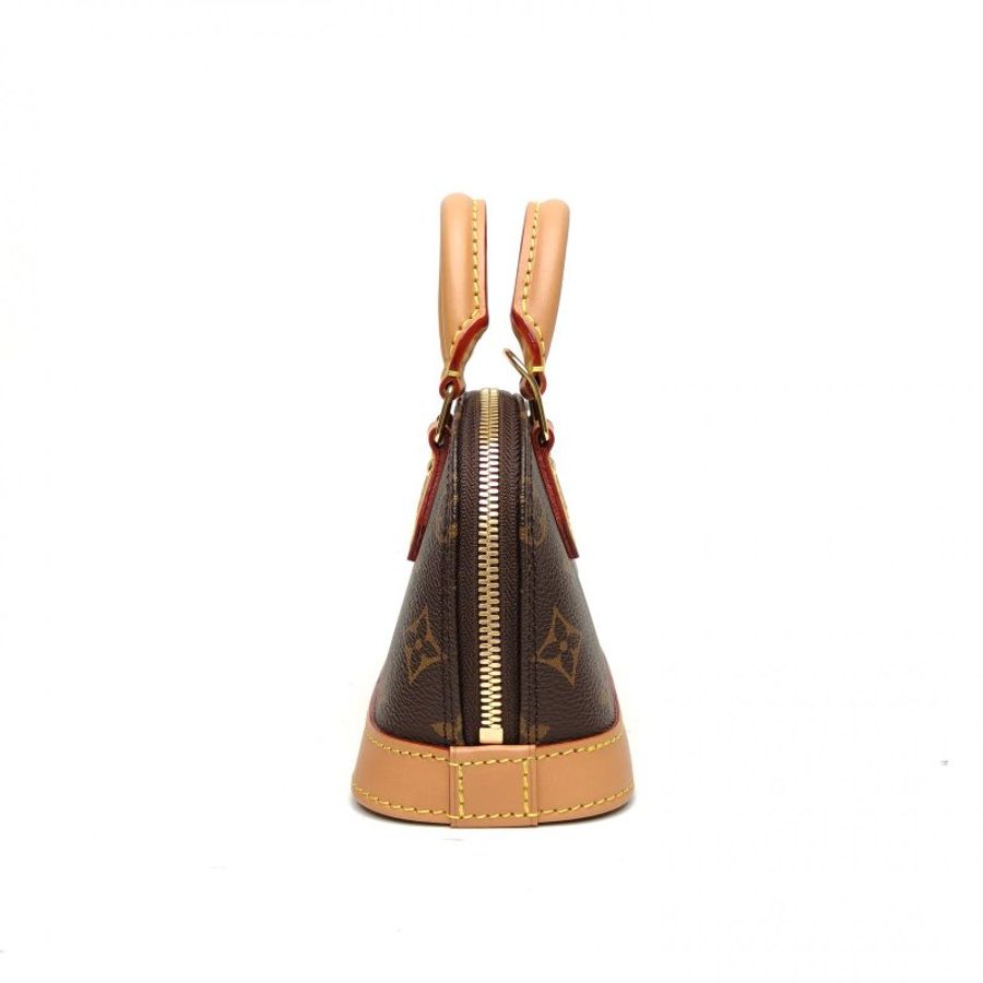 LOUIS VUITTON ALMA貝殼包NANO18老花PVC晶片老花肩背包-1