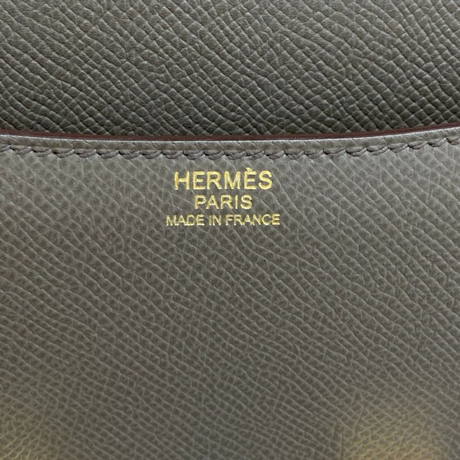 錫器灰 Epsom牛皮 Constance 24 康康包 肩背包 D刻 金扣【HERMES 愛馬仕】-5