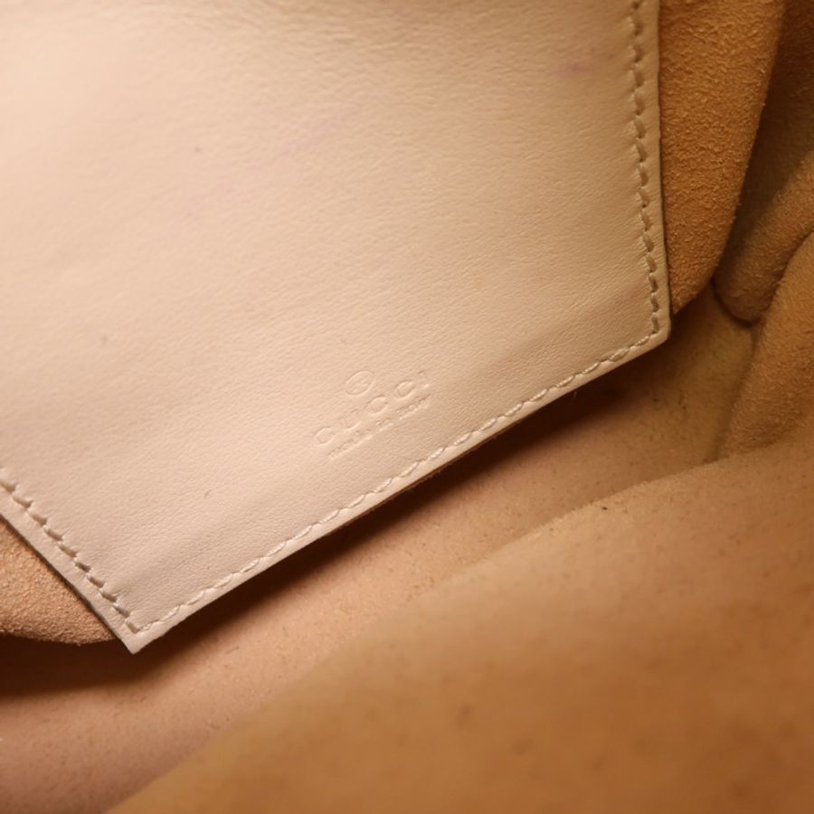 GUCCI 牛皮皮革GG Marmont Bucket鏈帶肩背袋-7