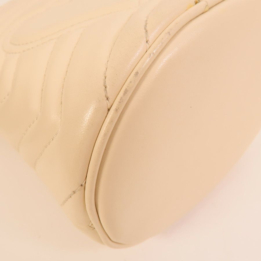 GUCCI 牛皮皮革GG Marmont Bucket鏈帶肩背袋-10