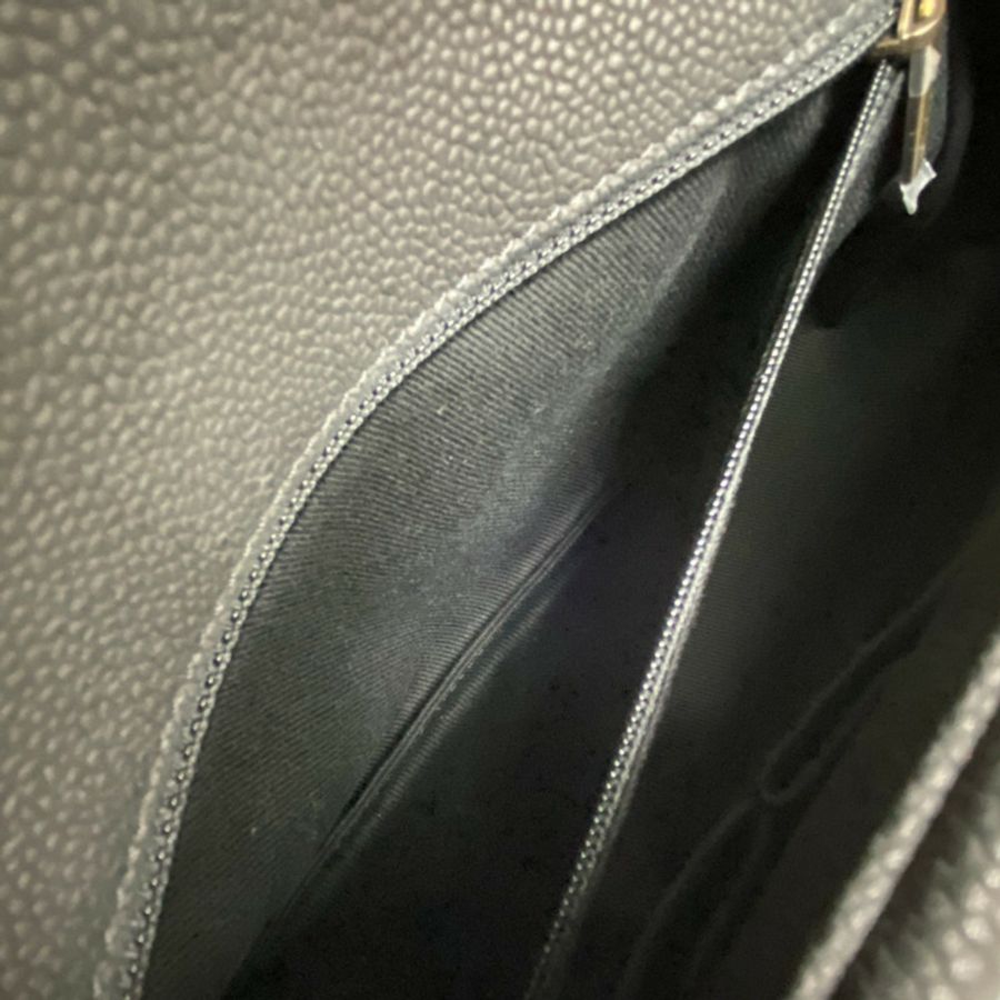 黑色 荔枝紋牛皮 Globe Trotter Flap Bag 肩背包【CHANEL 香奈兒】-3