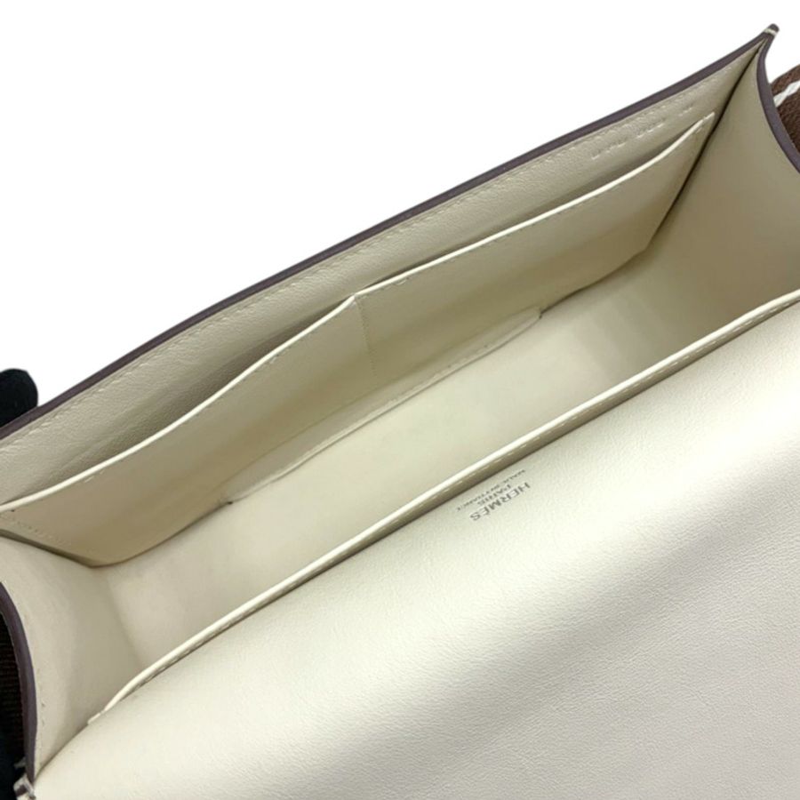 奶油白 Chevre山羊皮 Geta 肩背包 U刻【HERMES 愛馬仕】 H083052CC-3