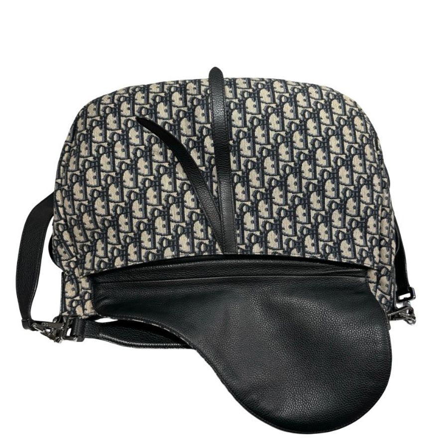 DIOR Canvas Oblique Saddle Messenger Bag GHW-9
