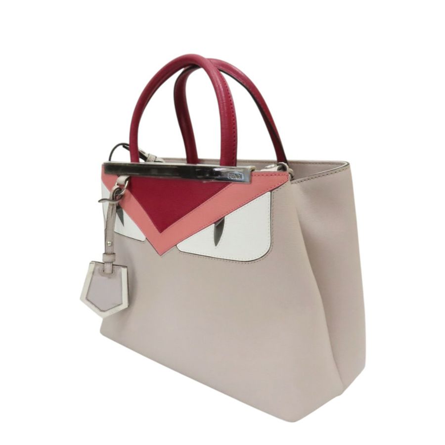 灰色 牛皮 Petite 2Jours 怪獸款 两用包【FENDI 芬迪】 8BH253-2