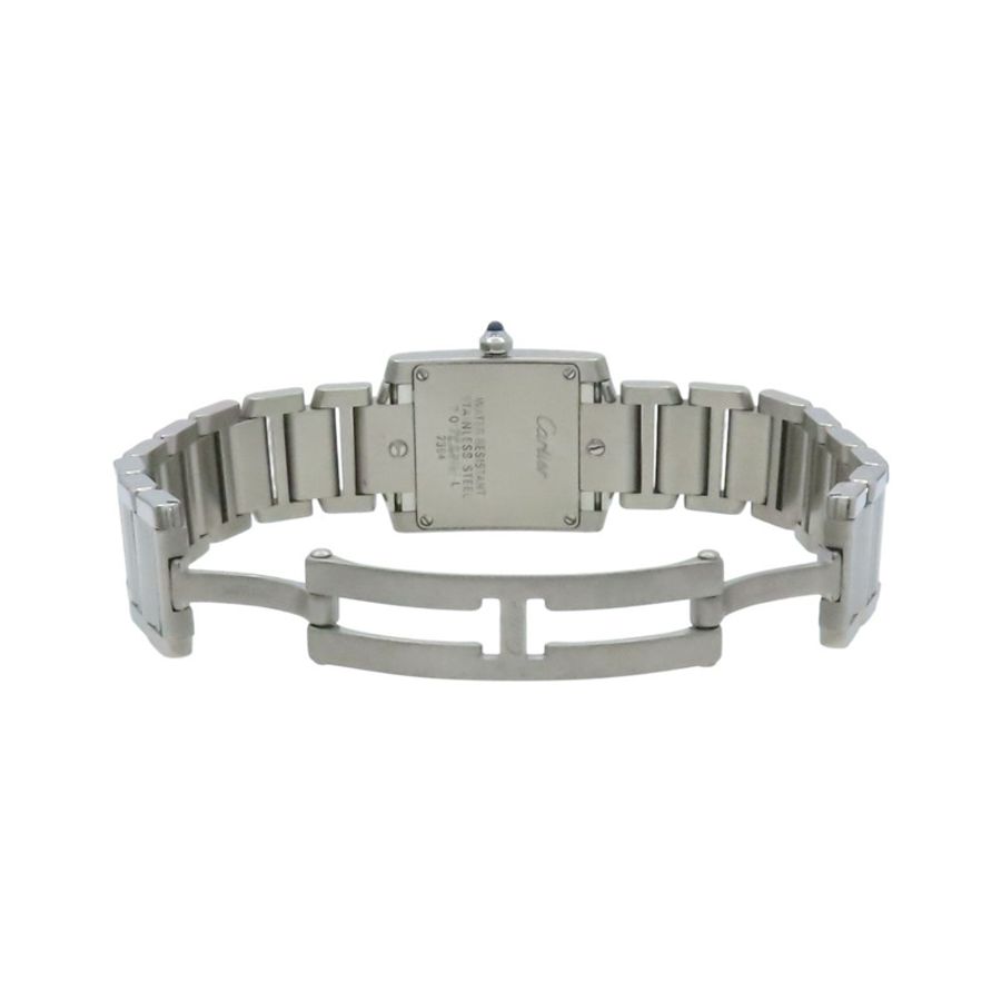 銀色錶盤 不鏽鋼 Tank Francaise SM 腕錶【Cartier 卡地亞】 W51008Q3-6
