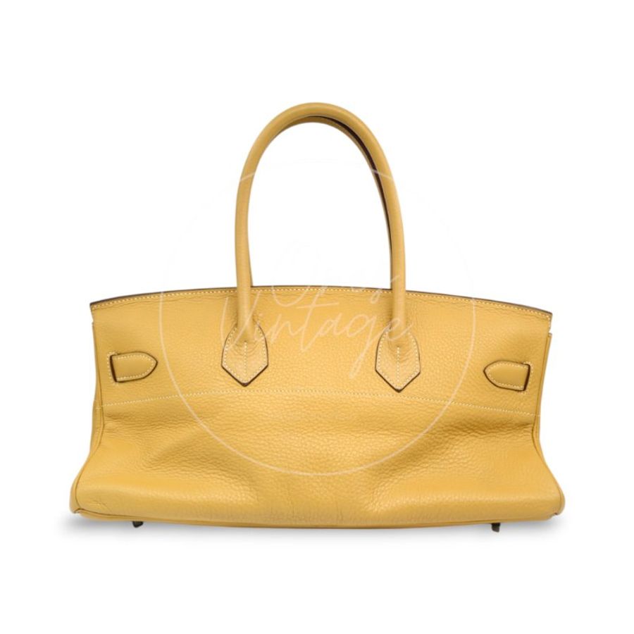中古 愛馬仕 Hermès JPG Shoulder Birkin 42 2C Curry 咖哩色 銀色五金 印記 Square L 手袋-4