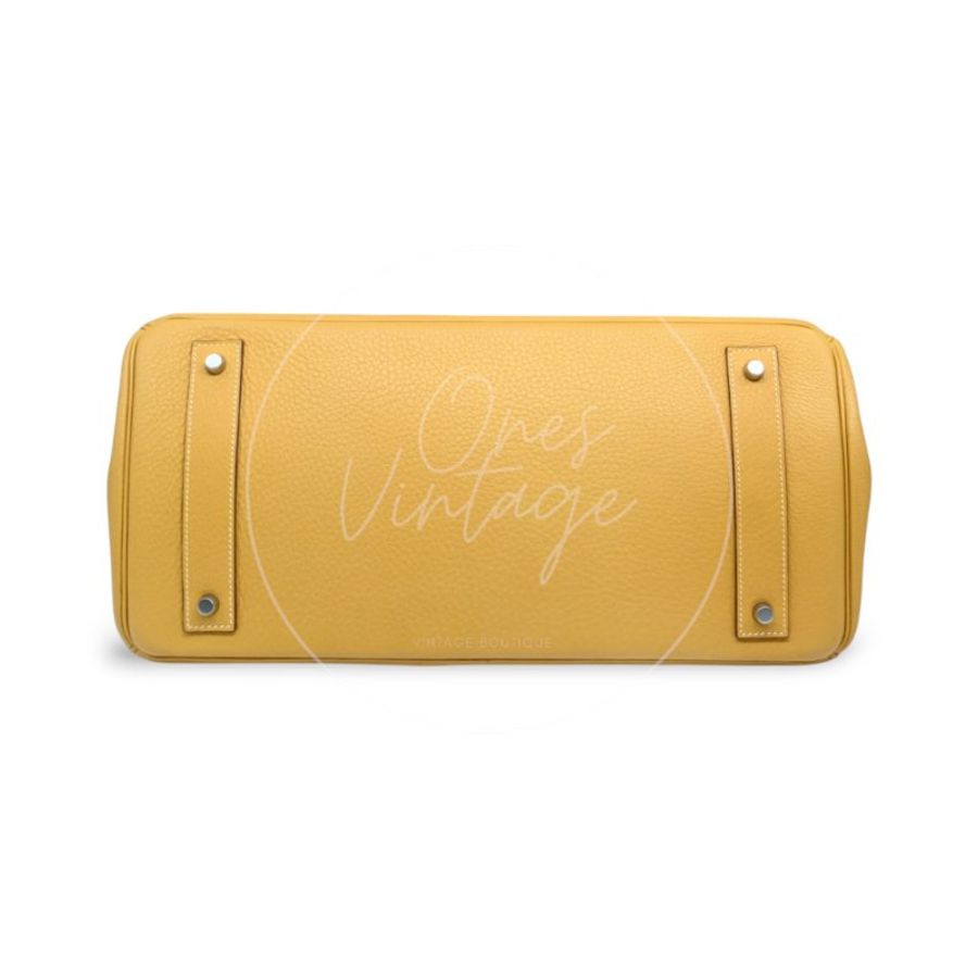 中古 愛馬仕 Hermès JPG Shoulder Birkin 42 2C Curry 咖哩色 銀色五金 印記 Square L 手袋-6