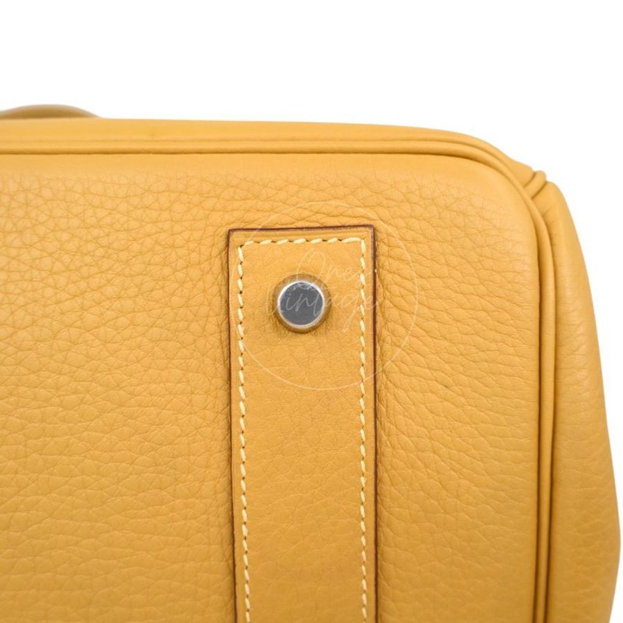 中古 愛馬仕 Hermès JPG Shoulder Birkin 42 2C Curry 咖哩色 銀色五金 印記 Square L 手袋-18