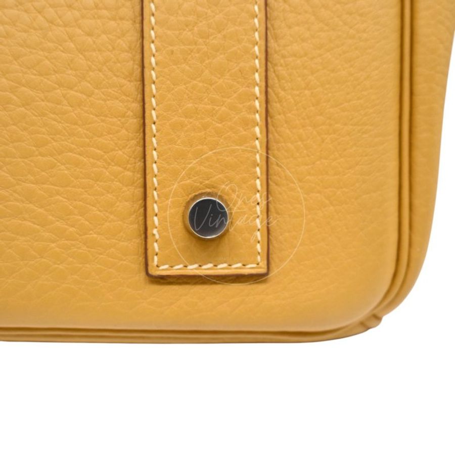 中古 愛馬仕 Hermès JPG Shoulder Birkin 42 2C Curry 咖哩色 銀色五金 印記 Square L 手袋-21