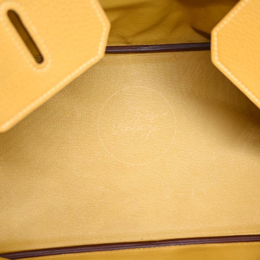 中古 愛馬仕 Hermès JPG Shoulder Birkin 42 2C Curry 咖哩色 銀色五金 印記 Square L 手袋-23