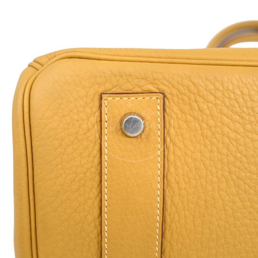 中古 愛馬仕 Hermès JPG Shoulder Birkin 42 2C Curry 咖哩色 銀色五金 印記 Square L 手袋-29