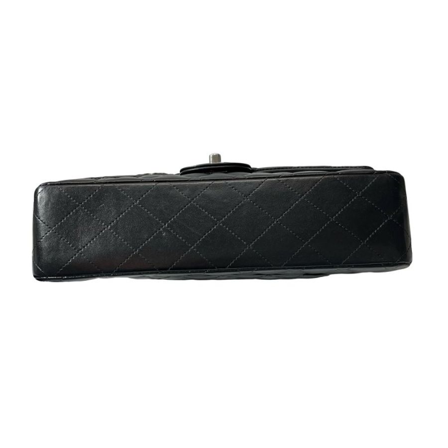CHANEL Lambskin Leather CF 25 Shoulder Bag Black PHW-8