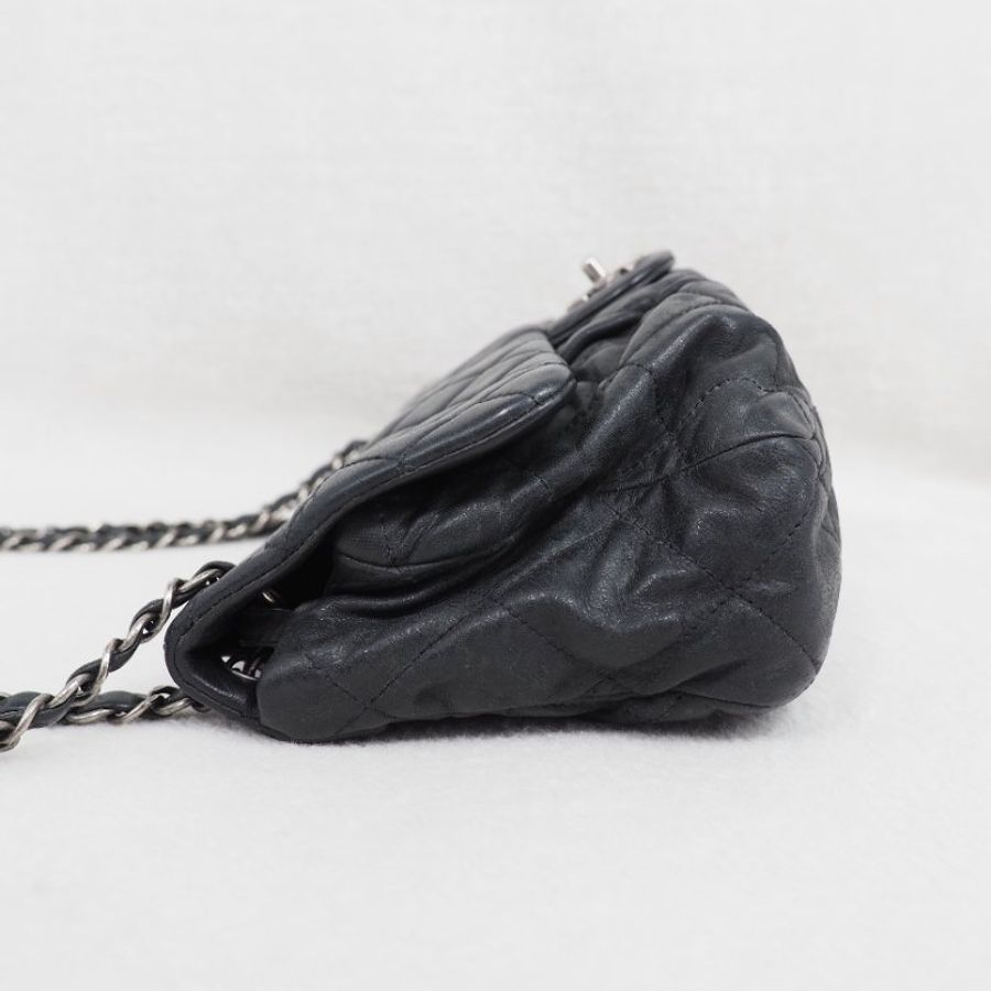 CHANEL 炭灰色 flap bag-3
